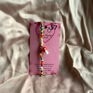 Red and Yellow Beaded Bracelet Vibrant Jewelry